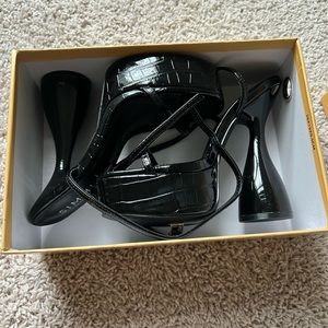 never worn black platform heels